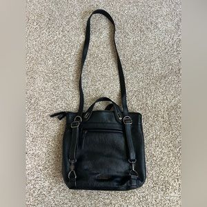 Jessica Simpson Black Purse Crossbody or Handlebag Chrome Buckle
